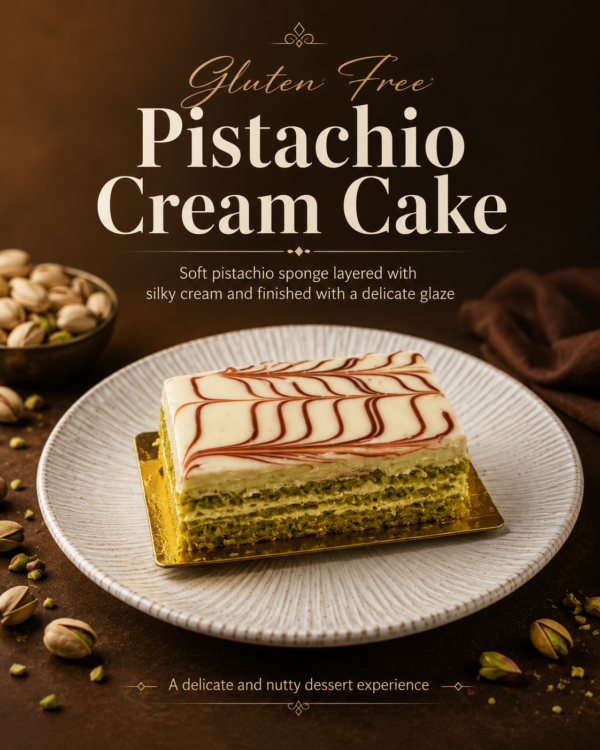 Gluten Free Pistachio Cream Cake