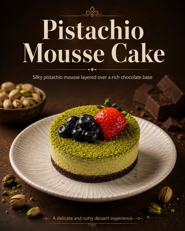 Pistachio Mousse cake