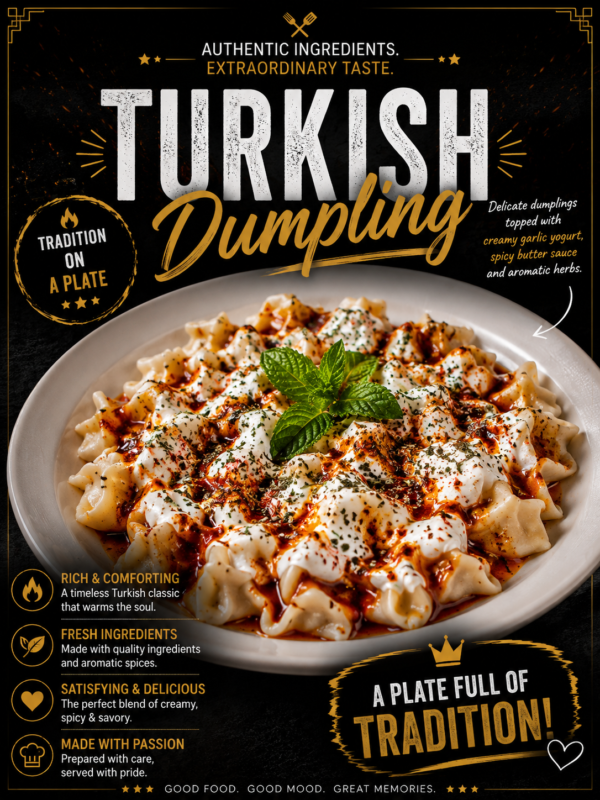 Turkish Dumpling (Manti)