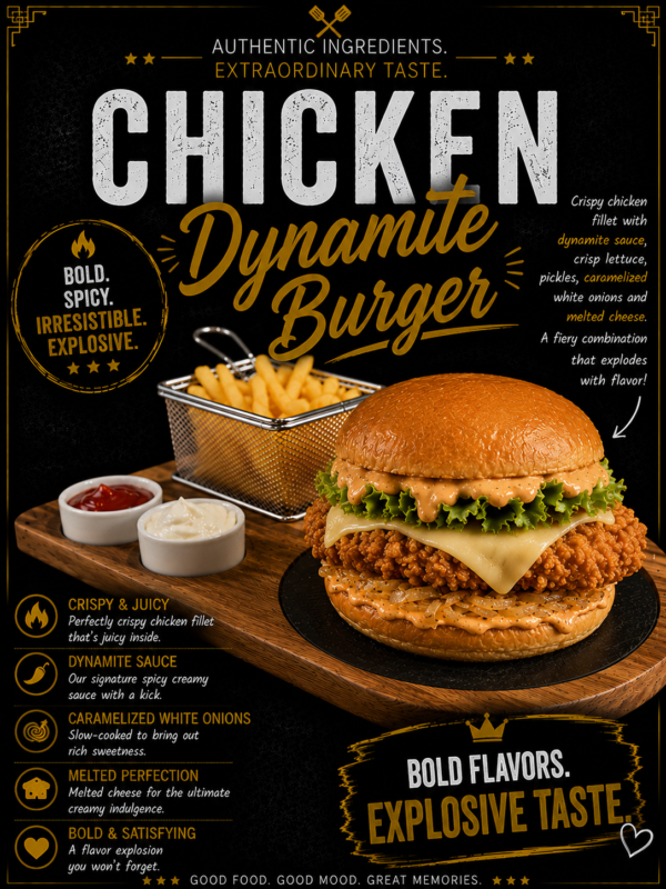 Chicken Dynamite Burger