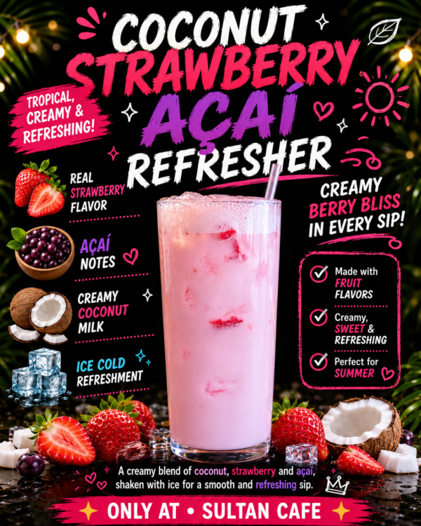 Coconut Strawberry Acai Refresher